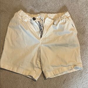 Chubbies Men's white/tan Flat Front Shorts